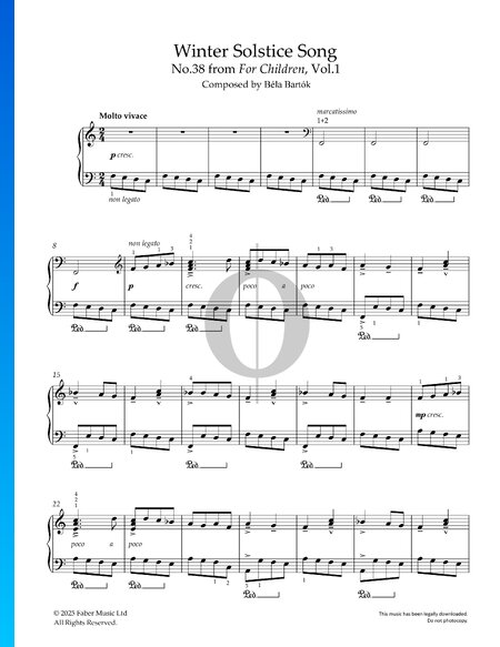 For Children, Sz 42 Vol. 2: No. 38 Winter Solstice Song