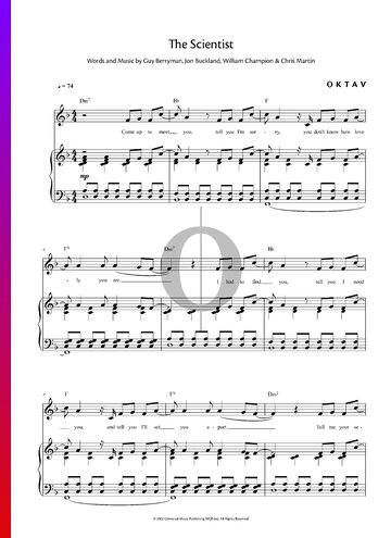 The Scientist Sheet Music
