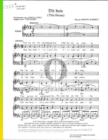 This House Sheet Music