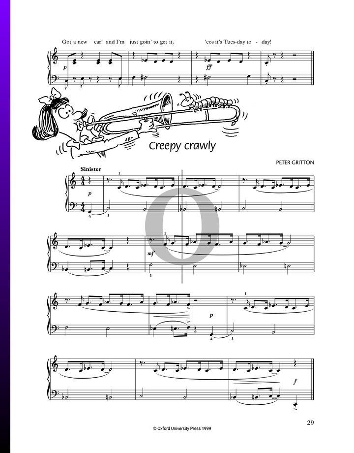 Creepy Crawly (Peter Gritton) Piano Sheet Music - OKTAV