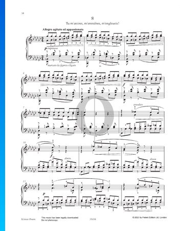 Partition Etude in E-flat Minor: Tu m’attires, m’entraînes, m’engloutis!