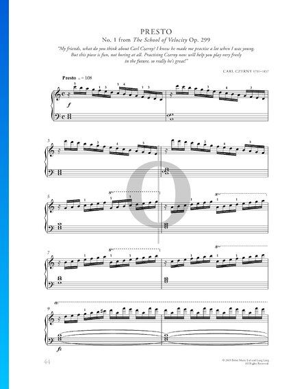 Study in C Major, Op. 299 No. 1