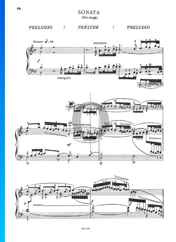 Sonata in C Major, BWV 966: 1. Prelude Partitura