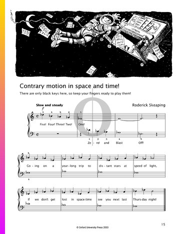 Contrary motion in space and time! Musik-Noten
