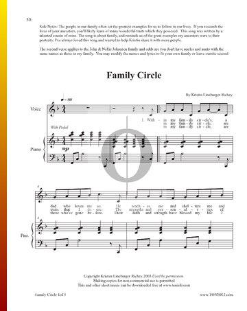 Family Circle Partitura