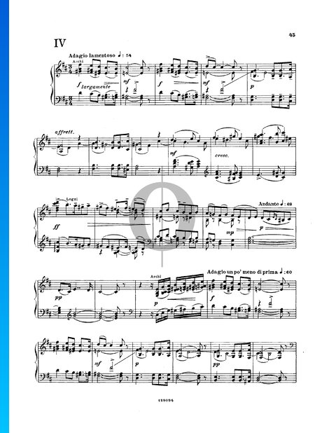 Symphonie no 6 en si mineur, Op. 74 (Pathétique): 4. Adagio lamentoso