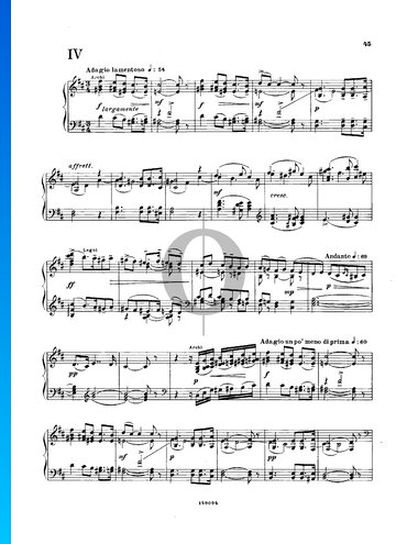 Symphonie Nr. 6 in h-Moll, Op.74 (Pathétique): 4. Adagio lamentoso Musik-Noten