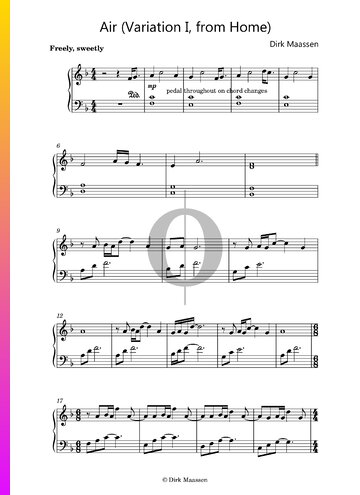 Air (Variation I, From Home) Sheet Music