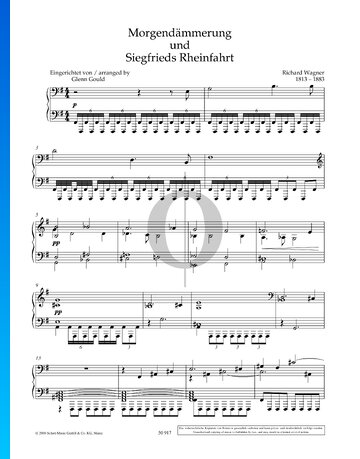 Morgendämmerung und Siegfrieds Rheinfahrt Spartito