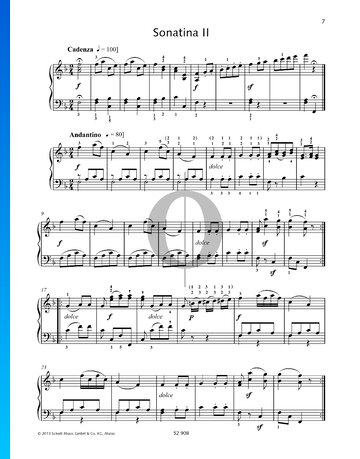 Partition Sonatine en Fa majeur, op. 41 n° 2