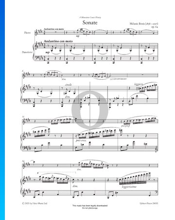 Sonate für Flöte und Klavier in cis-Moll, Op. 64 Musik-Noten