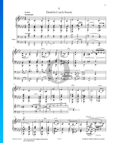 Etude in A-flat Major: Danklied nach Sturm, No. 6 Sheet Music