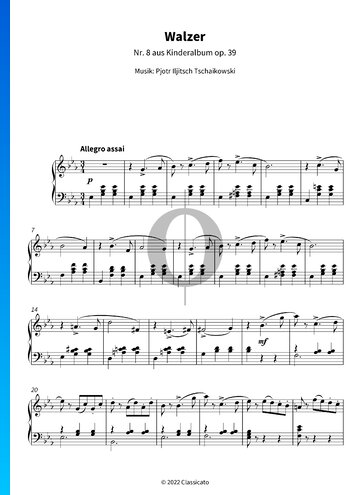 Children's Album, Op. 39 No. 8: Waltz Sheet Music