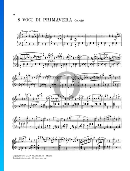 Frühlingsstimmen (Les Voix du Printemps), Op. 410