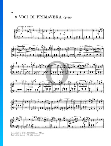 Frühlingsstimmen, Op. 410 Musik-Noten