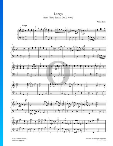 Klaviersonate, Op. 2 Nr. 4: Largo Musik-Noten