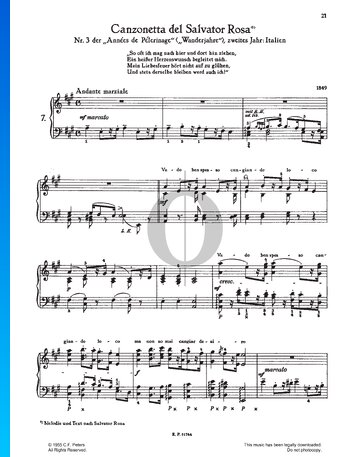 Canzonetta del Salvator Rosa Sheet Music