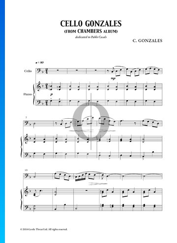 Cello Gonzales Partitura