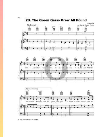 The Green Grass Grew All Round Partitura
