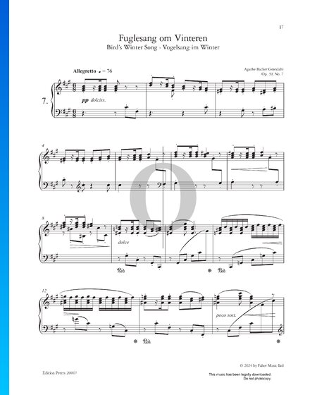 Bird's Winter Song, Op. 39 No. 7