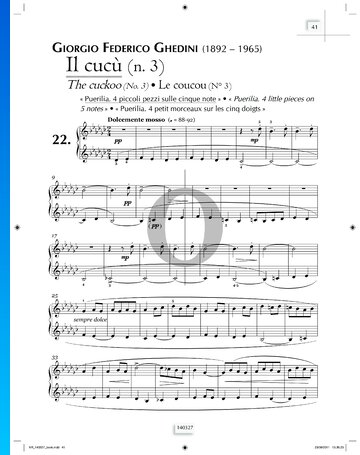 Puerilia: No. 3 Le coucou Musik-Noten