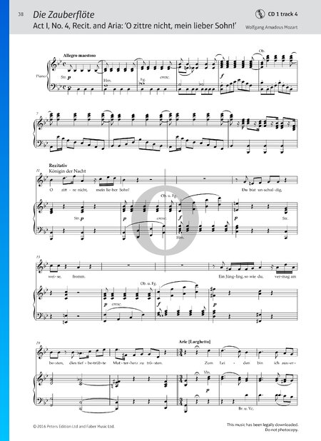 Zauberflöte, KV 620: Recit und Arie O zittre nicht, mein lieber Sohn!