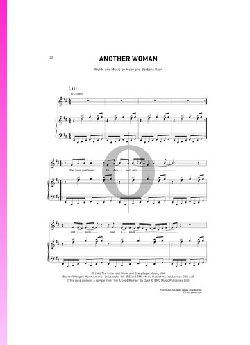 Another Woman Musik-Noten
