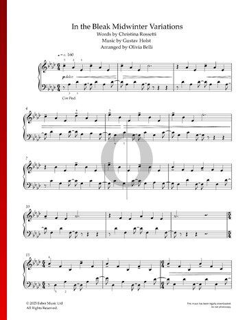 In the Bleak Midwinter Variations Spartito