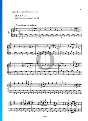 Capriccio Italien, Op. 45: Marsch Musik-Noten