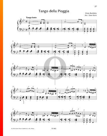 Tango della Pioggia Sheet Music