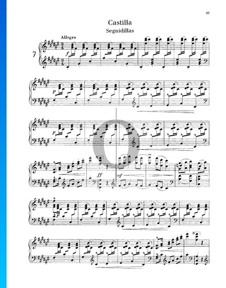 Suite Española Nr. 1, Op. 47: 7. Castilla (Seguidillas)