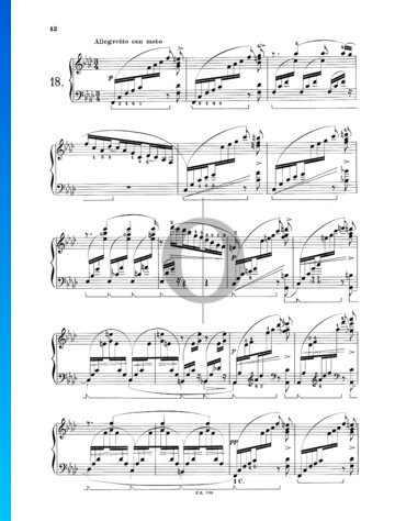 24 Preludes, Op. 37: Nr. 18 Allegretto con moto Musik-Noten