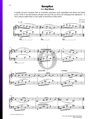 Red Blues: Semplice Sheet Music