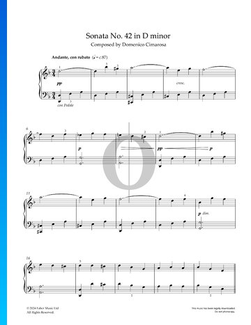 Sonata in D Minor, No. 42 Sheet Music