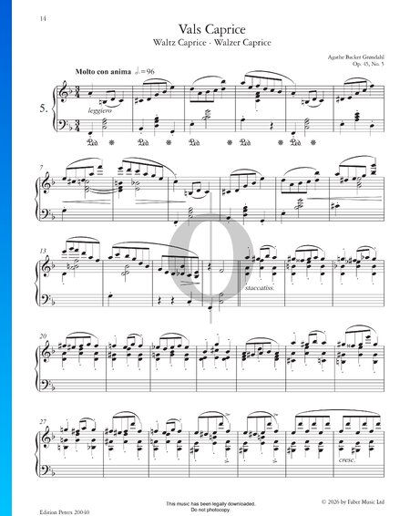 Vals Caprice, Op. 45 No. 5