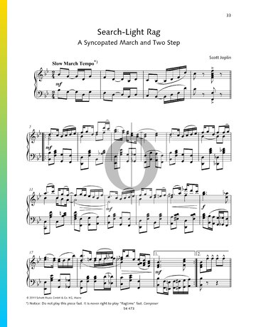 Search-Light Rag (A Syncopated March And Two Step) Musik-Noten