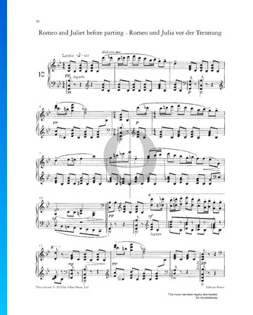 Romeo und Julia, Op. 75: Romeo und Julia vor der Trennung Musik-Noten