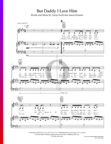 But Daddy I Love Him Musik-Noten