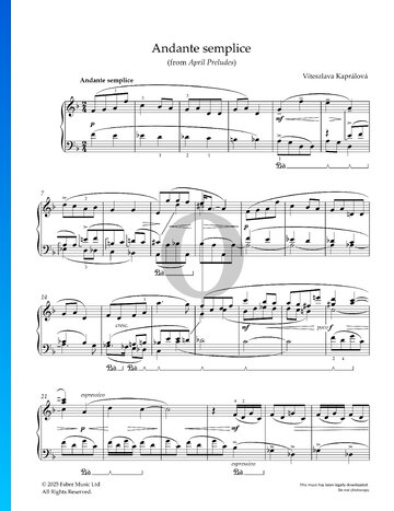 April Preludes: Andante semplice Musik-Noten