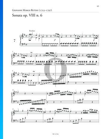 Partition Sonate en Sol majeur, op. 8 n° 6