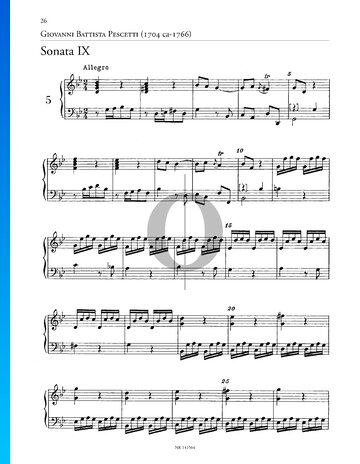 Sonata No. 6 in G Minor Partitura