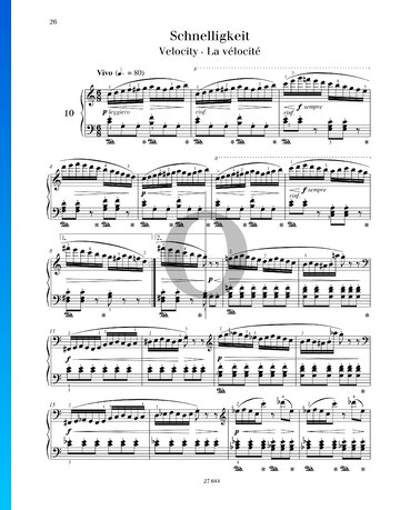 Velocity, Op. 109 No. 10 Spartito