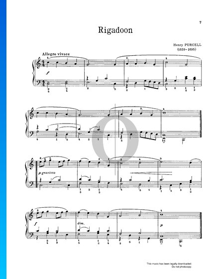 Rigadoon in C Major, Z. 653