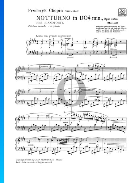 Nocturne cis-Moll Op. Posth. Nr. 20