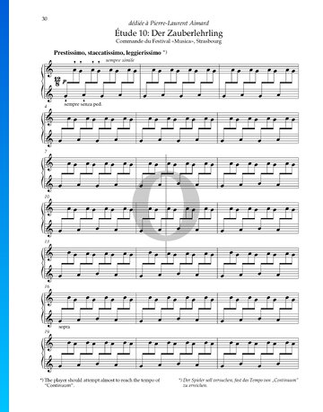 Étude 10: Der Zauberlehrling bladmuziek