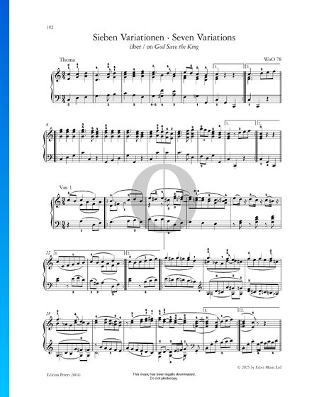 Seven Variations on God Save the King, WoO 78