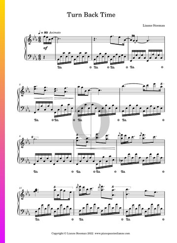 Turn Back Time Sheet Music