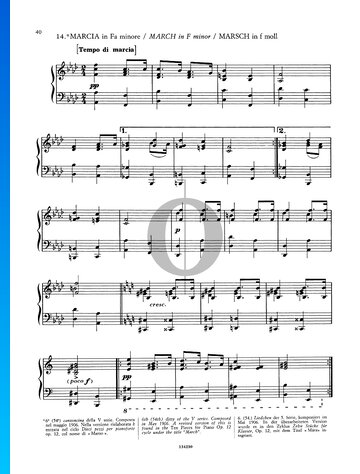 Little Songs, Series 5: No. 6 Marcia in F Minor Spartito