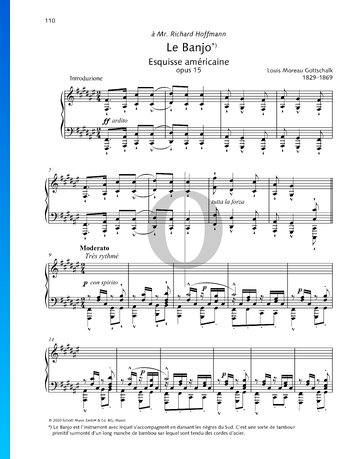 Le Banjo, Op. 15 Sheet Music
