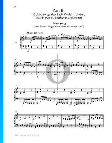 New song (after Bach’s “Singet dem Herrn ein neues Lied”) Partitura